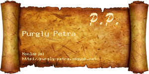 Purgly Petra névjegykártya